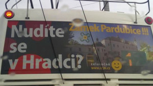Reklama zmku Pardubice v Hradci